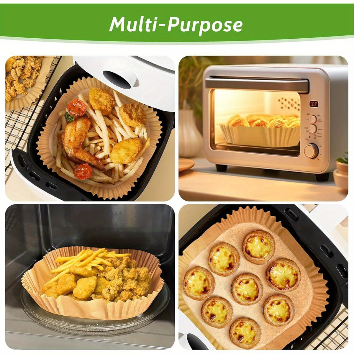 360pcs 6. 5 Square Unbleached Heavy Duty Air Fryer Paper Liners Disposable, Non-Stick & Non-Leak Parchment Paper Liners for Airfryer Basket, Deep Fryer Parts & Accessories, Air Fryer Liners Non Stick, Air Fryer Butter Paper, Air Fryer Liners Large Size,