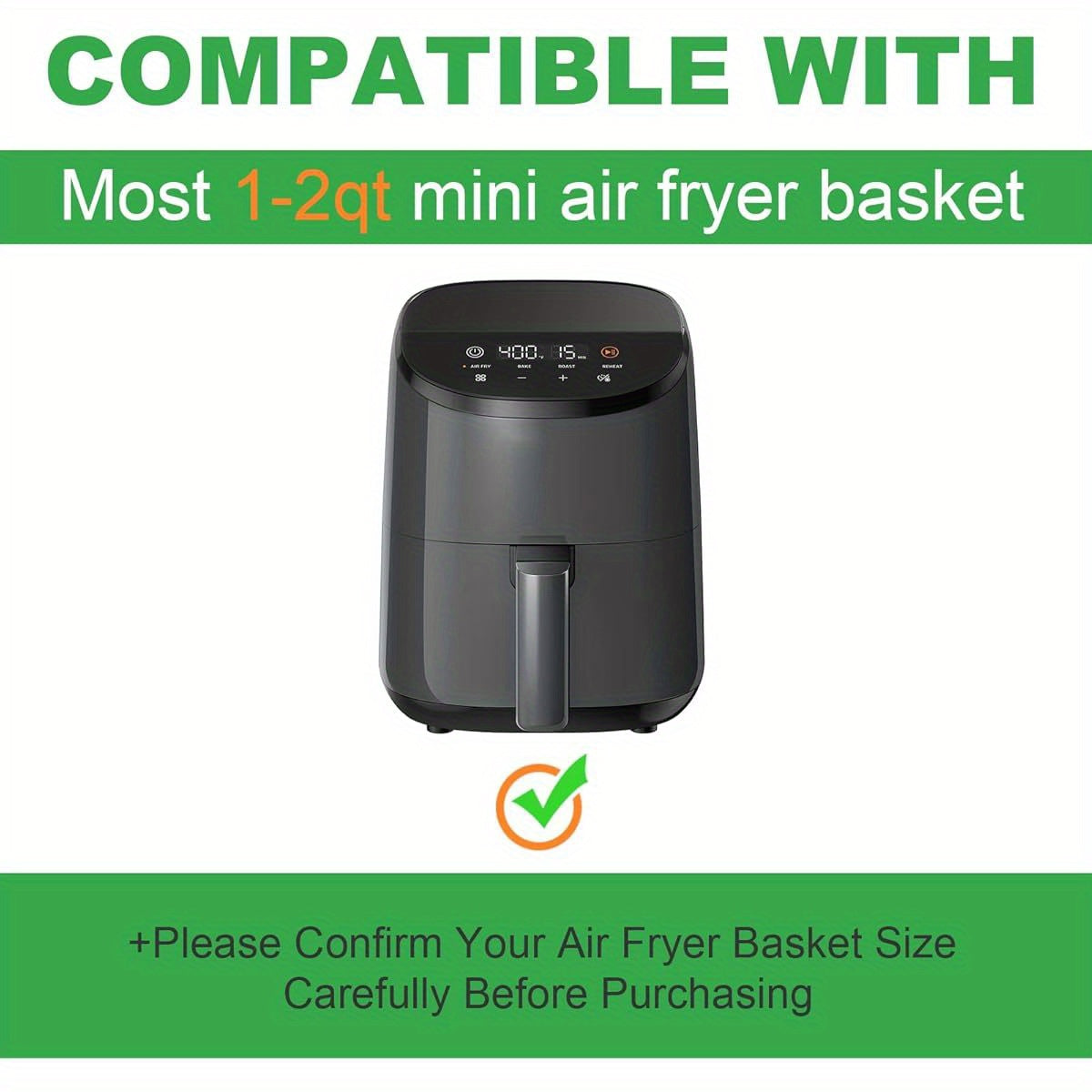130pcs SIUDANGKA Air Fryer Liners Disposable - Compatible with COSORI 2.1 Qt Air Fryer, Non-Stick Parchment Paper Baking Sheets with Rounded Edges, Pre-Cut Exact Fit for Easy Cooking, BPA/PFAS-Free, 430°F Safe, 130pcs (Compatible with Instant Pot Air