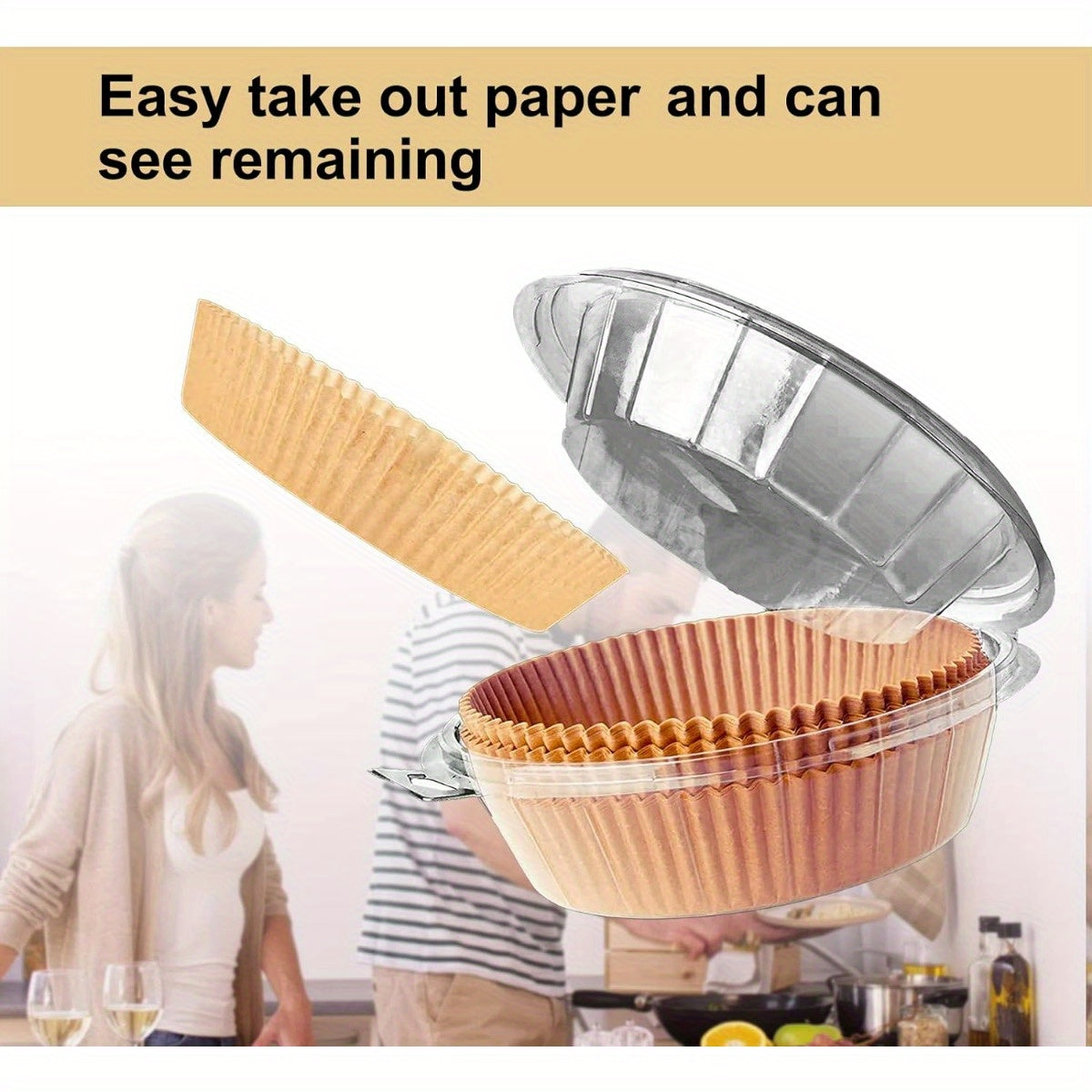 100pcs disposable paper liners for air fryers, large paper liners for square air fryers, and non stick parchment paper for frying, baking, cooking, baking, and microwave ovens, Air Fryer Liners Non Stick, Special Paper for Airfryer, Air Fryer Butter