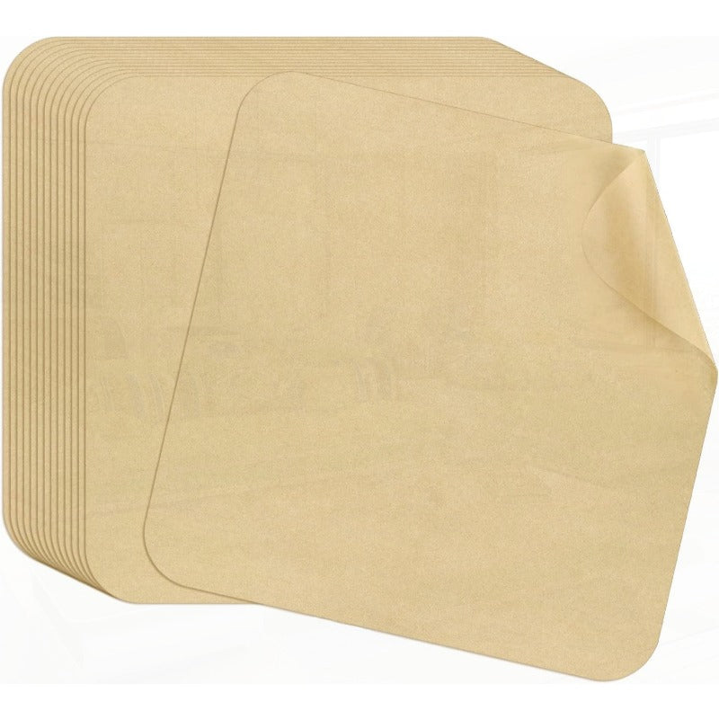 100 Sheets 12-Inch Air Fryer Parchment Paper Squares - Unbleached Pre-Cut Non-Stick Disposable Baking Liners with Rounded Corners, 428°F Safe, Compatible with Ninja Foodi Flip, Cuisinart Toaster Oven, Microwave, Oven, Steamer - Precut for Easy Use, No