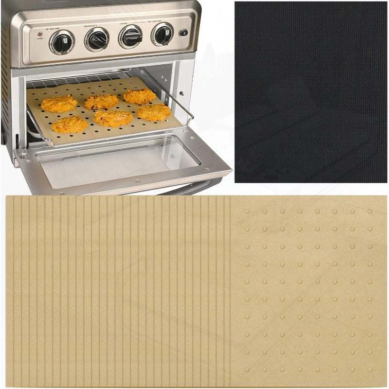 100pcs Unbleached Air Fryer Parchment Paper Liners - 11x9 Inch Perforated Rectangular Disposable Baking Sheets for Cuisinart, Ninja, Breville, Gowise, Black+Decker Toaster Ovens - Non-Stick, Easy Cleanup, Even Heat Distribution, Kitchen & Restaurant Use,