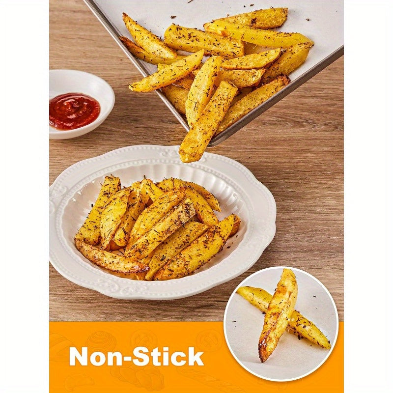 200 Sheets Non-Stick Parchment Paper Baking Sheets - Precut 12x16 Inch Large White Baking Paper with Rounded Edges, Individually Wrapped for Oven, Air Fryer, Grilling, Steaming - 450°F Safe, Pre-Cut for Easy Use, Space-Saving Box (Compatible with