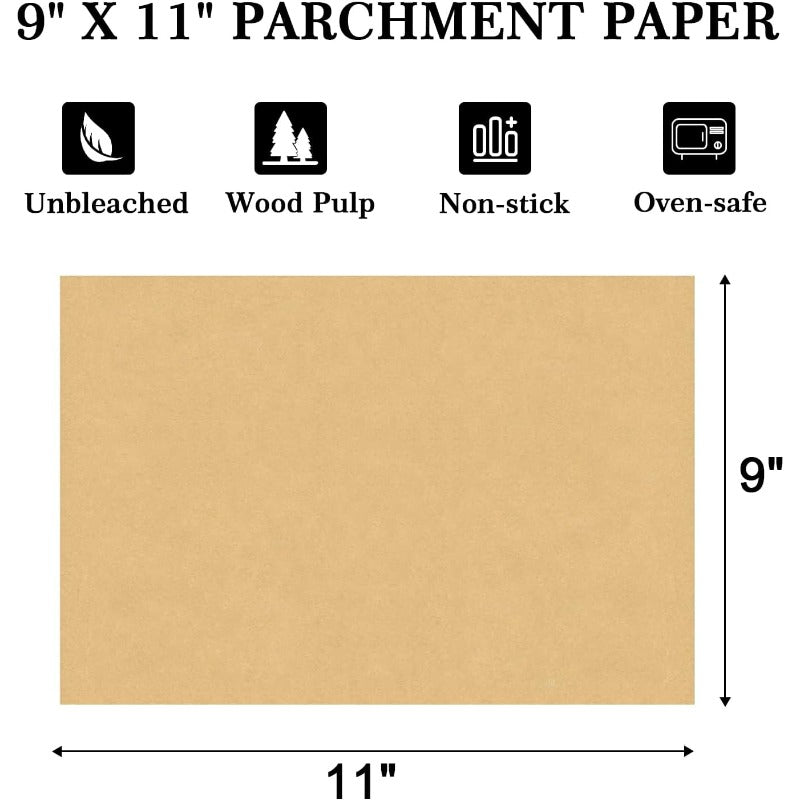 GOAUS Parchment Paper Sheets 9x11 Inch Air Fryer Toaster Oven Liners Rectangular 300pcs Disposable Paper Liners Fit Cuisinart Emeril Lagasse Ninja Foodi Breville Instant Pot, Air Fryer Liners, Kitchen Essentials, Versatile Kitchenware, Durable Kitchen