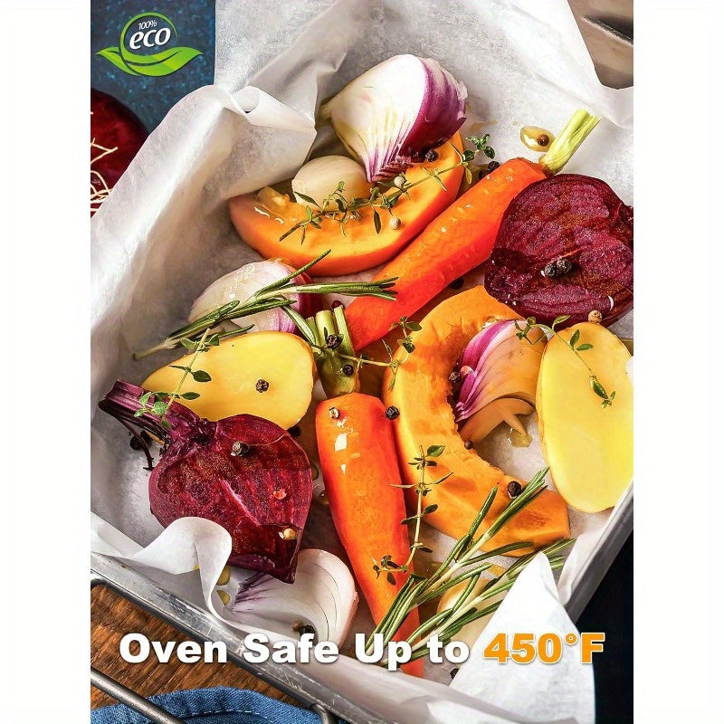 200 Sheets Precut Non-Stick Parchment Paper for Baking - 9x13 Inch Pre-Cut to Size, 450°F Safe, Natural Wood Pulp with Silicone Coating, High Quality & Disposable Baking Sheets for Oven, Air Fryer, Grilling, Steaming (No Curling, Fits Cookie & Muffin