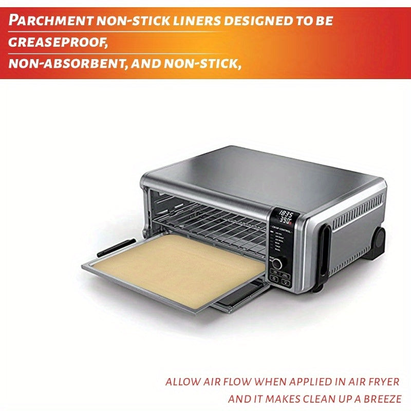 100 Sheets 12 Inch Air Fryer Parchment Paper Squares - Unbleached Pre-Cut Disposable Non-Stick Baking Liners with Rounded Corners, Food Grade & Heat-Resistant (428°F) for Ninja Foodi Flip/SP101/SP201/SP301/SP351, Cuisinart Toaster Oven, Microwave, Oven -